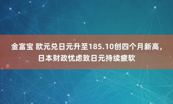金富宝 欧元兑日元升至185.10创四个月新高，日本财政忧虑致日元持续疲软